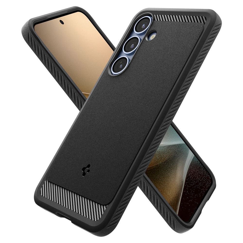 Spigen Husa de protectie Spigen Rugged Armor MagSafe (ACS08998) compatibil cu Samsung Galaxy S25, Negru Mat – imagine 3