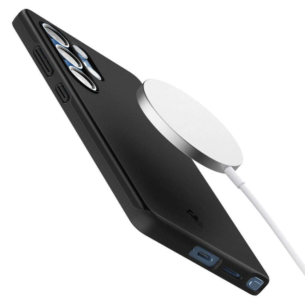 Spigen Husa de protectie Spigen Thin Fit MagSafe (ACS08946) compatibil cu Samsung Galaxy S25 Ultra, Negru – imagine 5