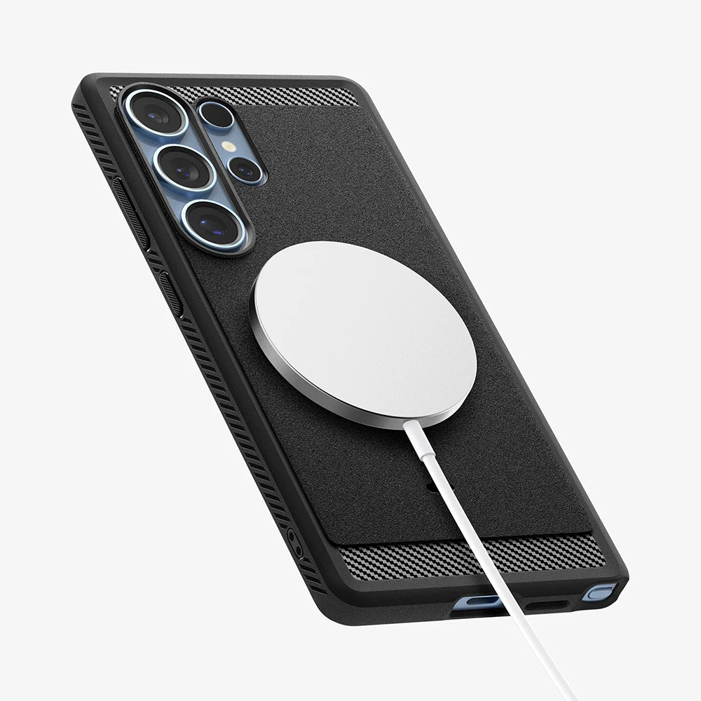 Spigen - Rugged Armor MagSafe (ACS08951) - Samsung Galaxy S25 Ultra - Matte Black