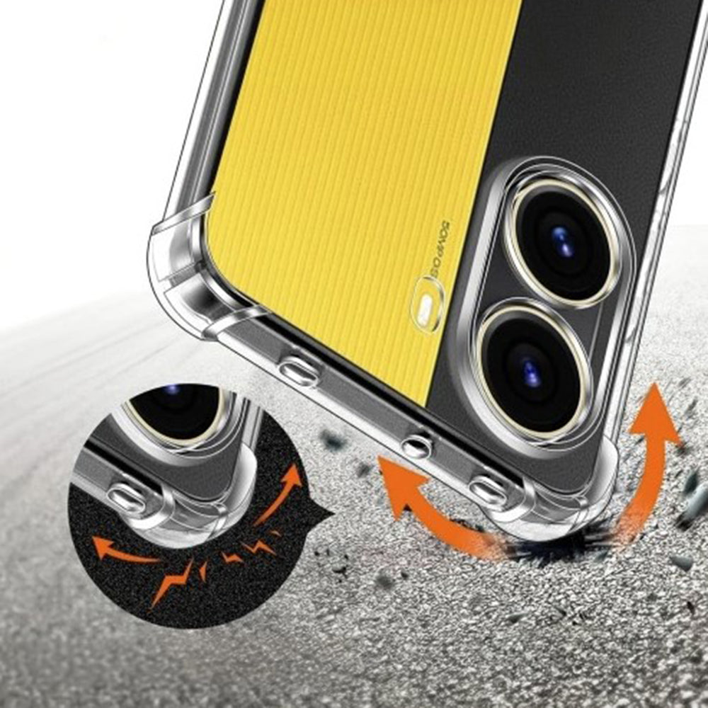 Techsuit - Shockproof Clear Silicone - Xiaomi Poco X7 Pro - Clear