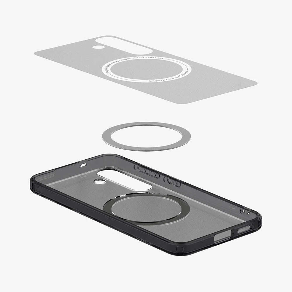 Spigen Husa de protectie Spigen Ultra Hybrid MagSafe (ACS09005) compatibil cu Samsung Galaxy S25, Frost Black – imagine 