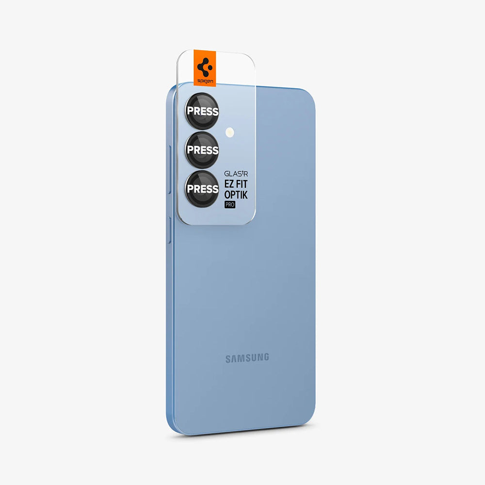 Spigen Folie de protectie Spigen (set de 2) Optik.tR EZ Fit Pro Camera Glass (AGL09092) compatibil cu Samsung Galaxy S25