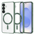 Husa de protectie Techsuit Luxury Crystal MagSafe compatibil cu Samsung Galaxy S25, Verde inchis