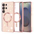 Techsuit - Luxury Glitter MagSafe - Samsung Galaxy S25 Ultra - Rose Gold