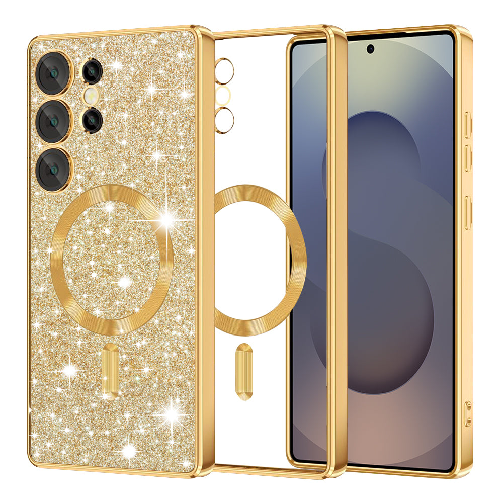 Techsuit - Luxury Glitter MagSafe - Samsung Galaxy S25 Ultra - Gold