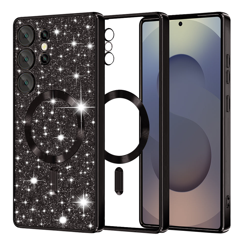 TechSuit Husa de protectie Techsuit Luxury Glitter MagSafe compatibil cu Samsung Galaxy S25 Ultra, Negru