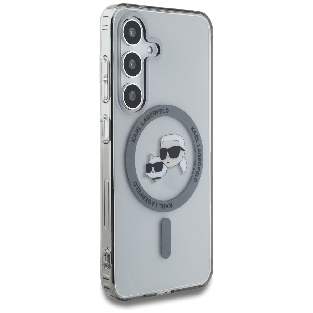 Karl Lagerfeld - IML MagSafe (KLHMS25SHLSKCK) - Samsung Galaxy S25 - Metal Karl&Choupette Heads