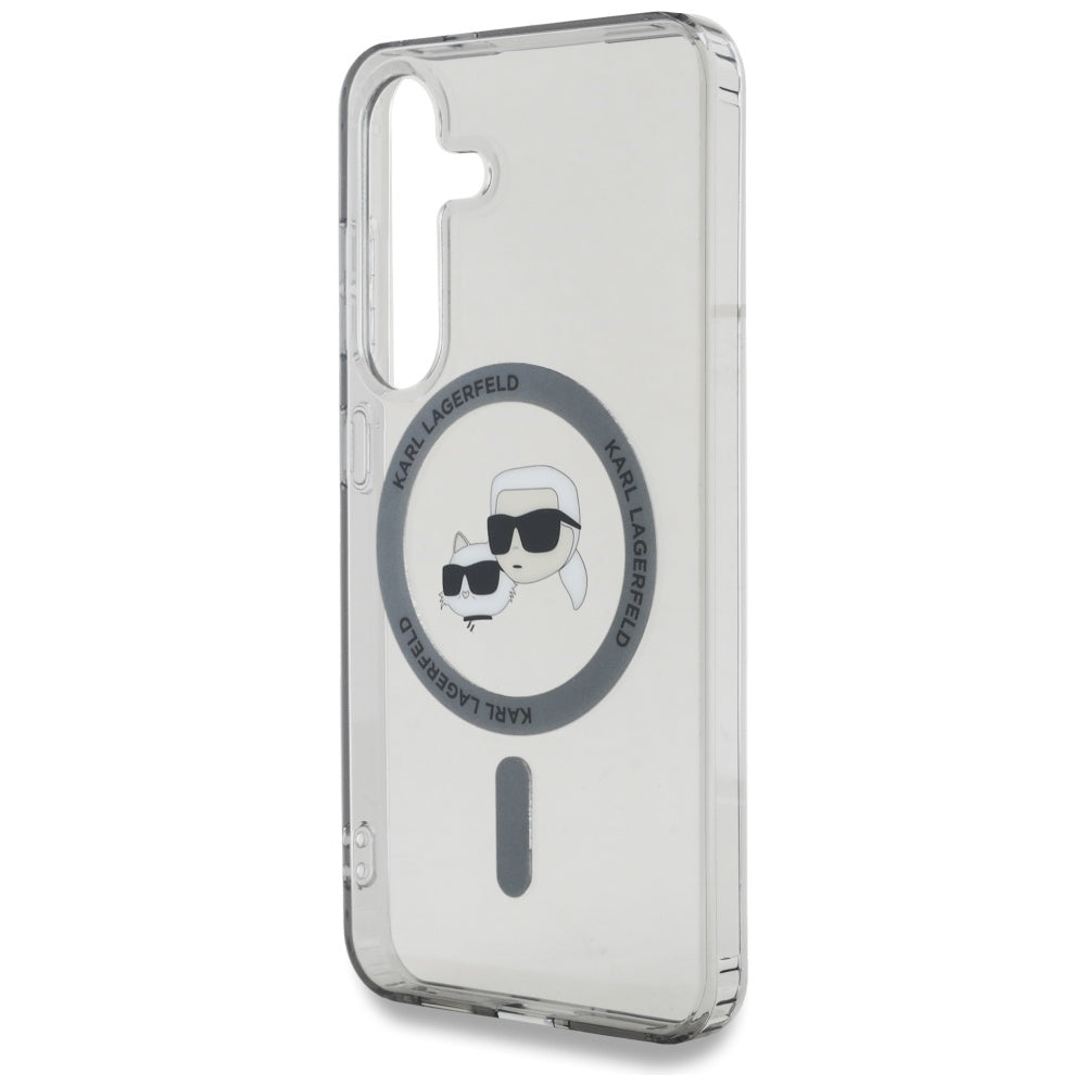 Karl Lagerfeld - IML MagSafe (KLHMS25SHLSKCK) - Samsung Galaxy S25 - Metal Karl&Choupette Heads