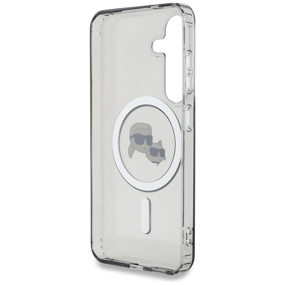 Karl Lagerfeld - IML MagSafe (KLHMS25SHLSKCK) - Samsung Galaxy S25 - Metal Karl&Choupette Heads