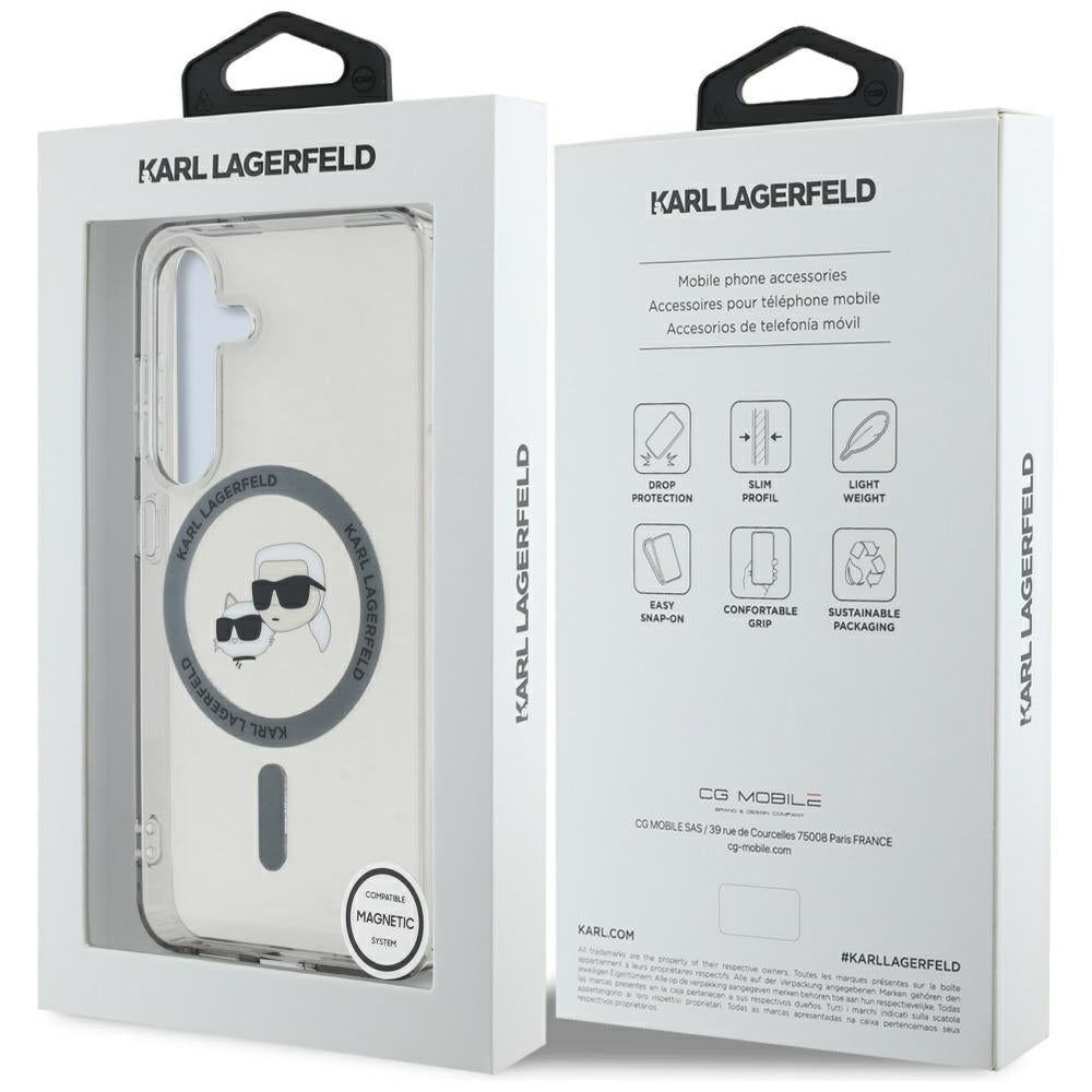 Karl Lagerfeld - IML MagSafe (KLHMS25SHLSKCK) - Samsung Galaxy S25 - Metal Karl&Choupette Heads