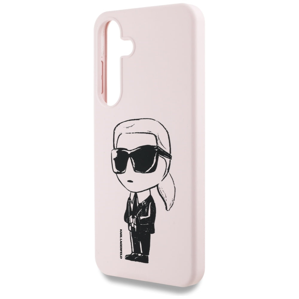 Karl Lagerfeld - Silicone Graffiti MagSafe (KLHMS25SPNYKGRTP) - Samsung Galaxy S25 - Ikonik Pink
