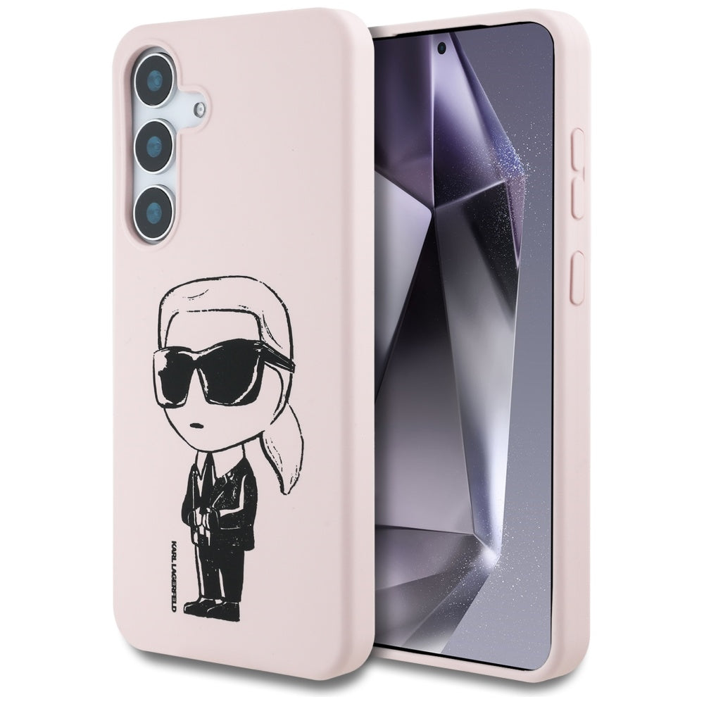 Karl Lagerfeld - Silicone Graffiti MagSafe (KLHMS25SPNYKGRTP) - Samsung Galaxy S25 - Ikonik Pink
