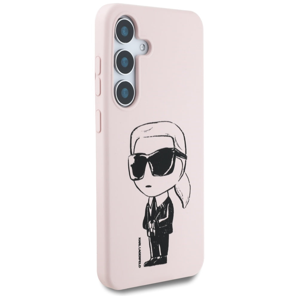 Karl Lagerfeld - Silicone Graffiti MagSafe (KLHMS25SPNYKGRTP) - Samsung Galaxy S25 - Ikonik Pink