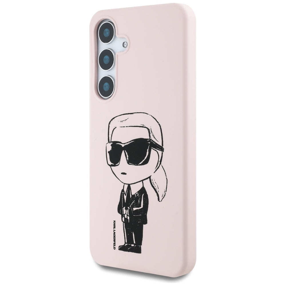 Karl Lagerfeld - Silicone Graffiti MagSafe (KLHMS25SPNYKGRTP) - Samsung Galaxy S25 - Ikonik Pink