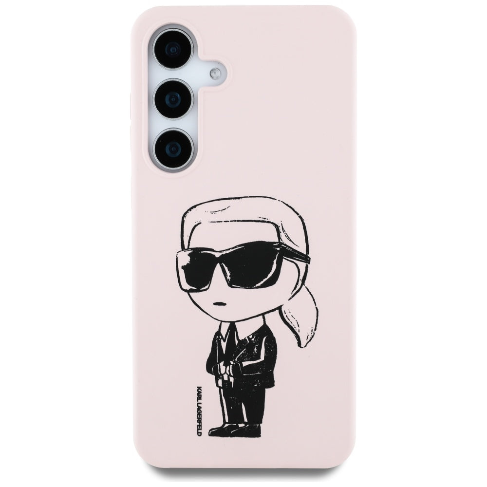 Karl Lagerfeld - Silicone Graffiti MagSafe (KLHMS25SPNYKGRTP) - Samsung Galaxy S25 - Ikonik Pink