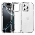 Techsuit - Shockproof Clear Silicone [Big Lens Hole] - iPhone 16 Pro Max - Clear