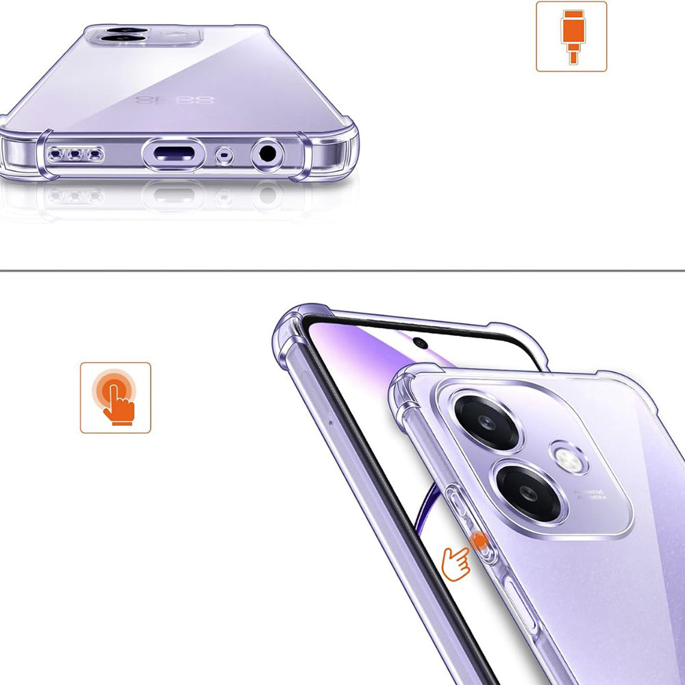 Techsuit - Shockproof Clear Silicone - Oppo A40 4G - Clear