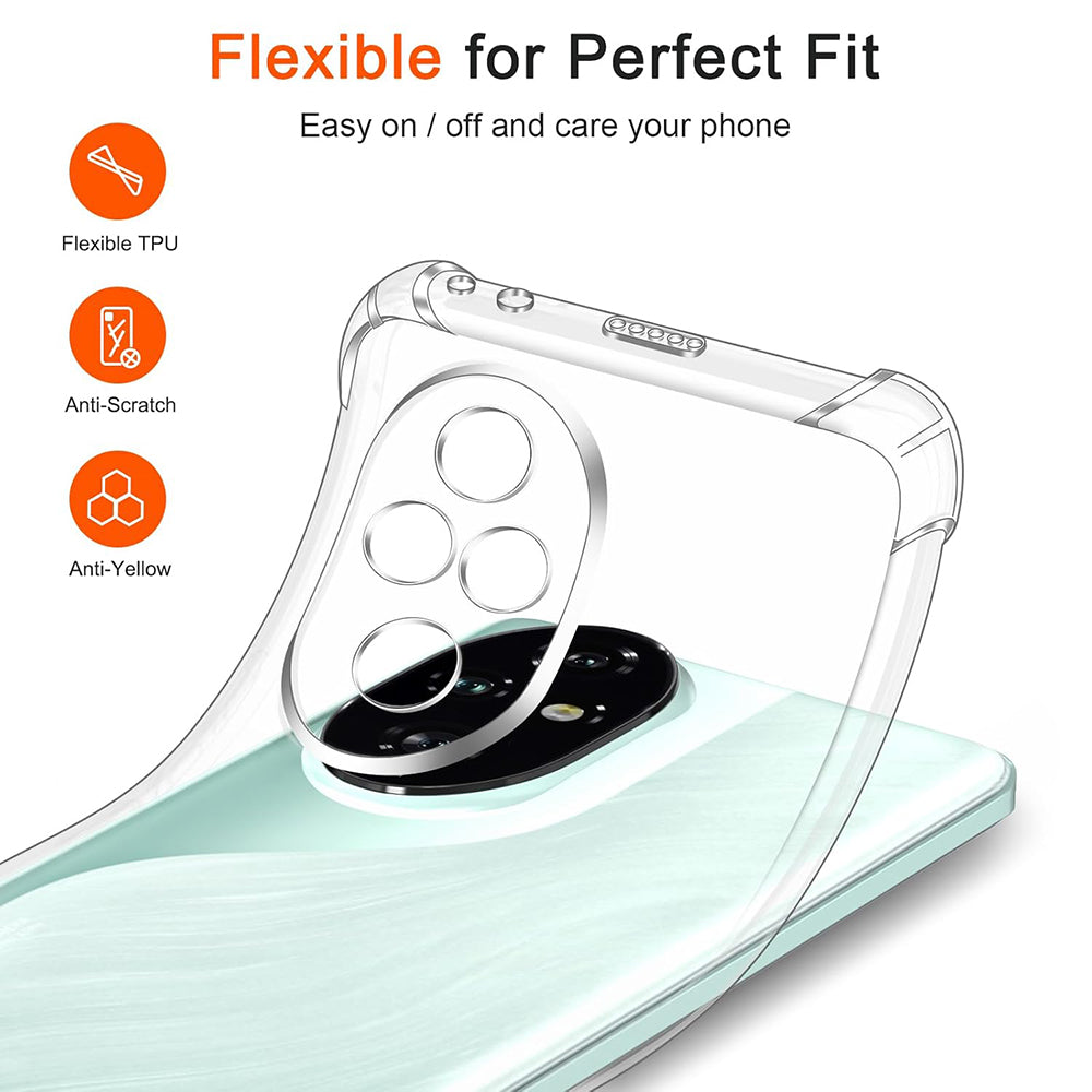 TechSuit Husa de protectie Techsuit Shockproof Clear Silicone compatibil cu Honor 200 Pro, Transparent – imagine 3