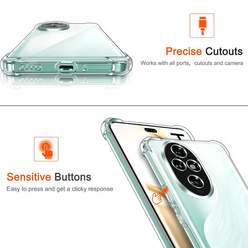 TechSuit Husa de protectie Techsuit Shockproof Clear Silicone compatibil cu Honor 200 Pro, Transparent – imagine 2