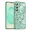 Husa de protectie Techsuit Luxury Glitter MagSafe compatibil cu Samsung Galaxy S25 Plus, Verde deschis