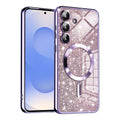 TechSuit Husa de protectie Techsuit Luxury Glitter MagSafe compatibil cu Samsung Galaxy S25, Mov Deschis