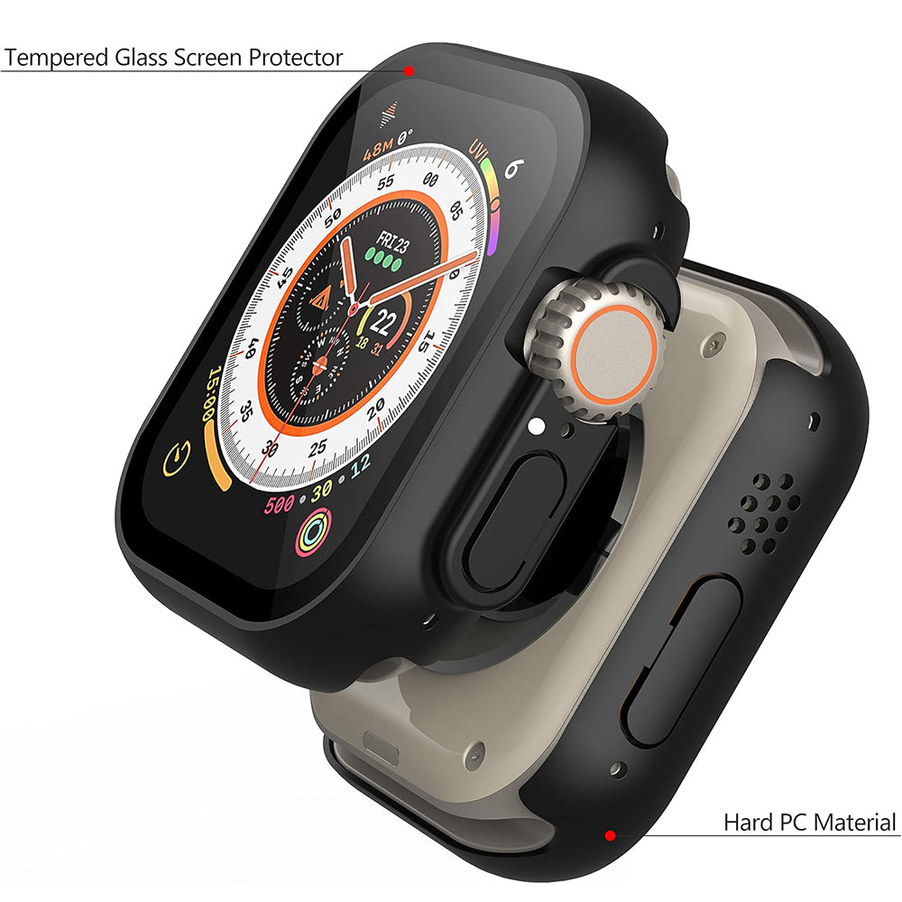 Techsuit - Defense360 Pro + Screen Protector - Apple Watch Ultra / Ultra 2 / Ultra 3 - Black