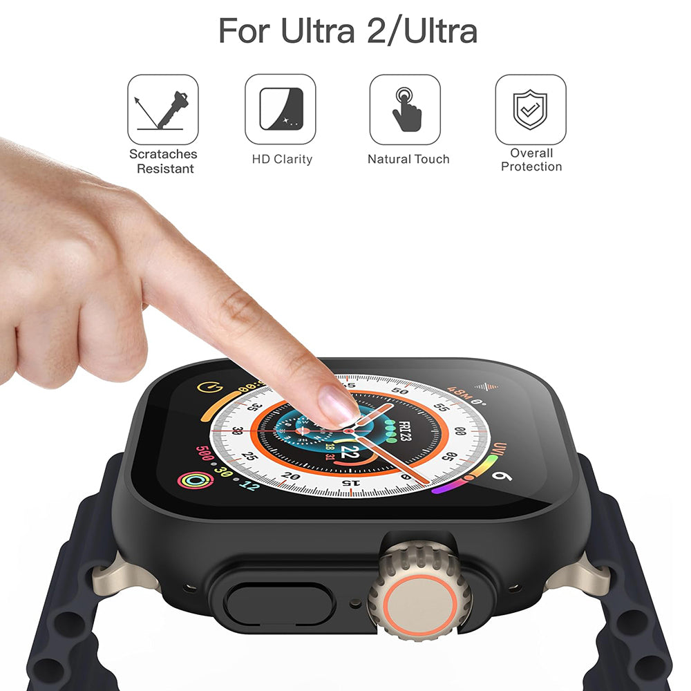 Techsuit - Defense360 Pro + Screen Protector - Apple Watch Ultra / Ultra 2 / Ultra 3 - Black