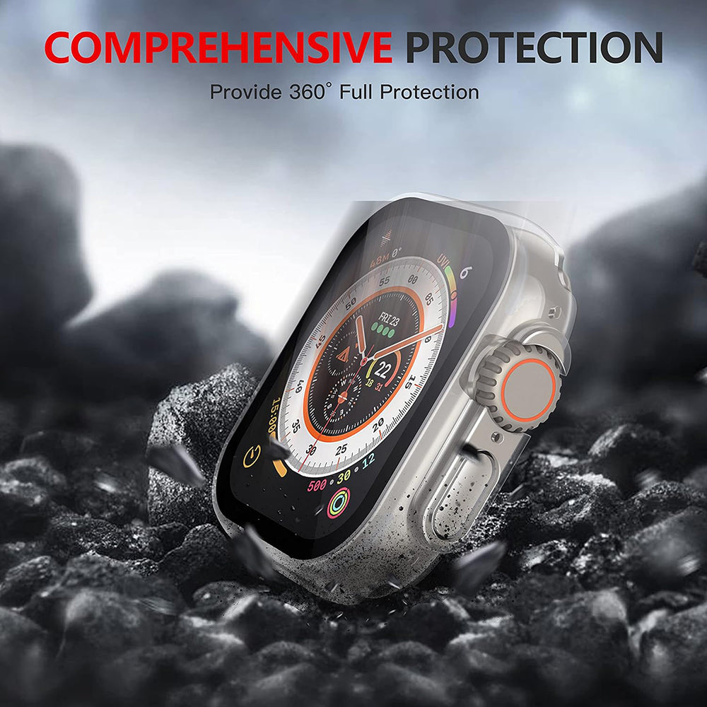 Techsuit - Defense360 Pro + Screen Protector - Apple Watch Ultra / Ultra 2 / Ultra 3 - Black