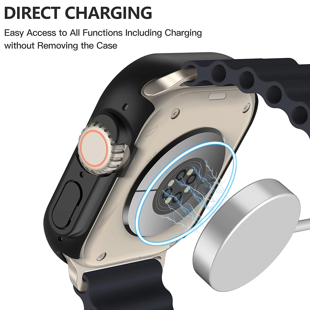 Techsuit - Defense360 Pro + Screen Protector - Apple Watch Ultra / Ultra 2 / Ultra 3 - Black