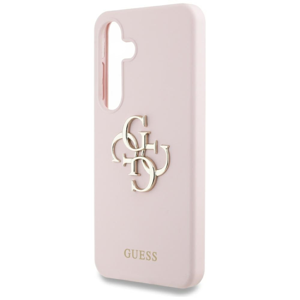 Husa pentru Samsung Galaxy S25 - Guess Silicone 4G Big Metal Logo (GUHCS25SS4SMDP) - Pink