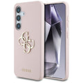 Husa pentru Samsung Galaxy S25 - Guess Silicone 4G Big Metal Logo (GUHCS25SS4SMDP) - Pink