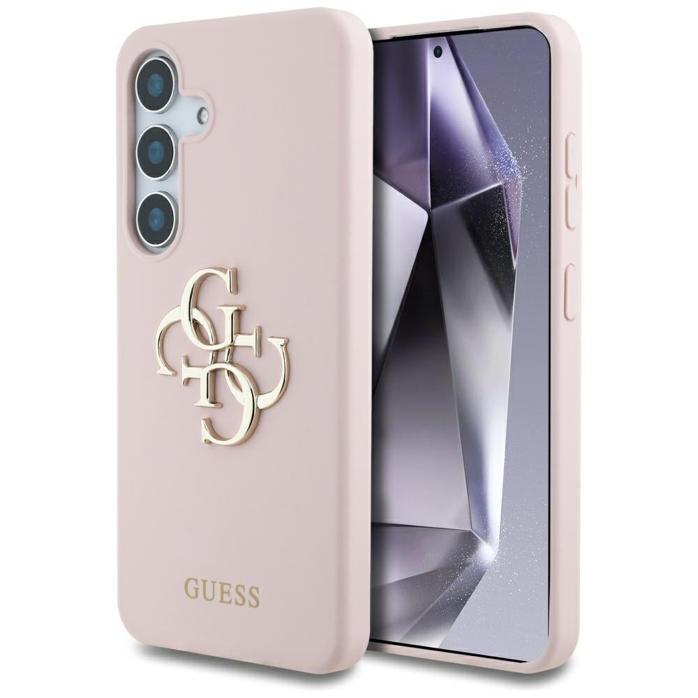 Husa pentru Samsung Galaxy S25 - Guess Silicone 4G Big Metal Logo (GUHCS25SS4SMDP) - Pink