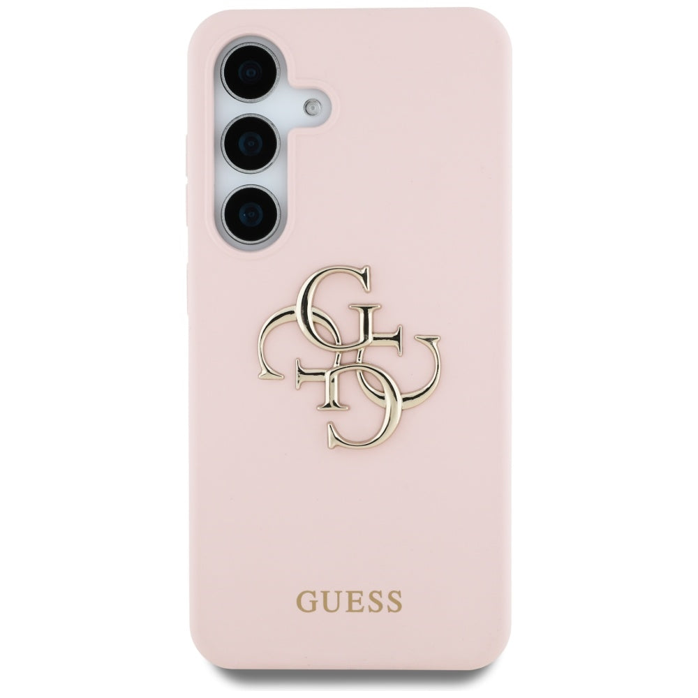 Husa pentru Samsung Galaxy S25 - Guess Silicone 4G Big Metal Logo (GUHCS25SS4SMDP) - Pink