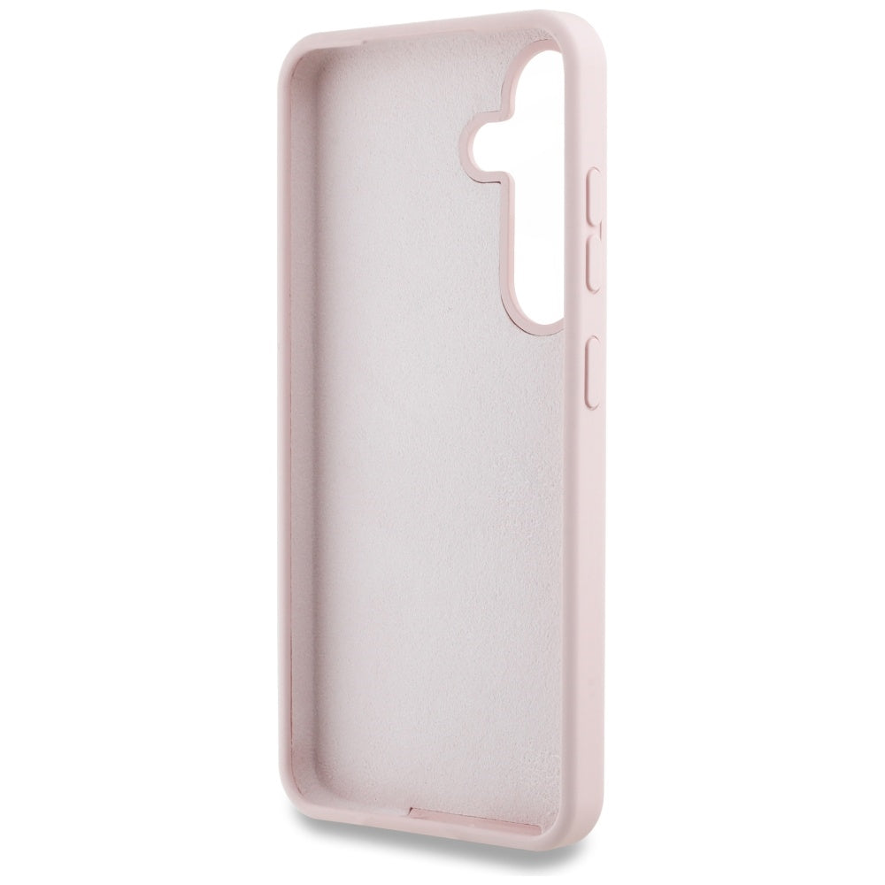 Husa pentru Samsung Galaxy S25 - Guess Silicone 4G Big Metal Logo (GUHCS25SS4SMDP) - Pink