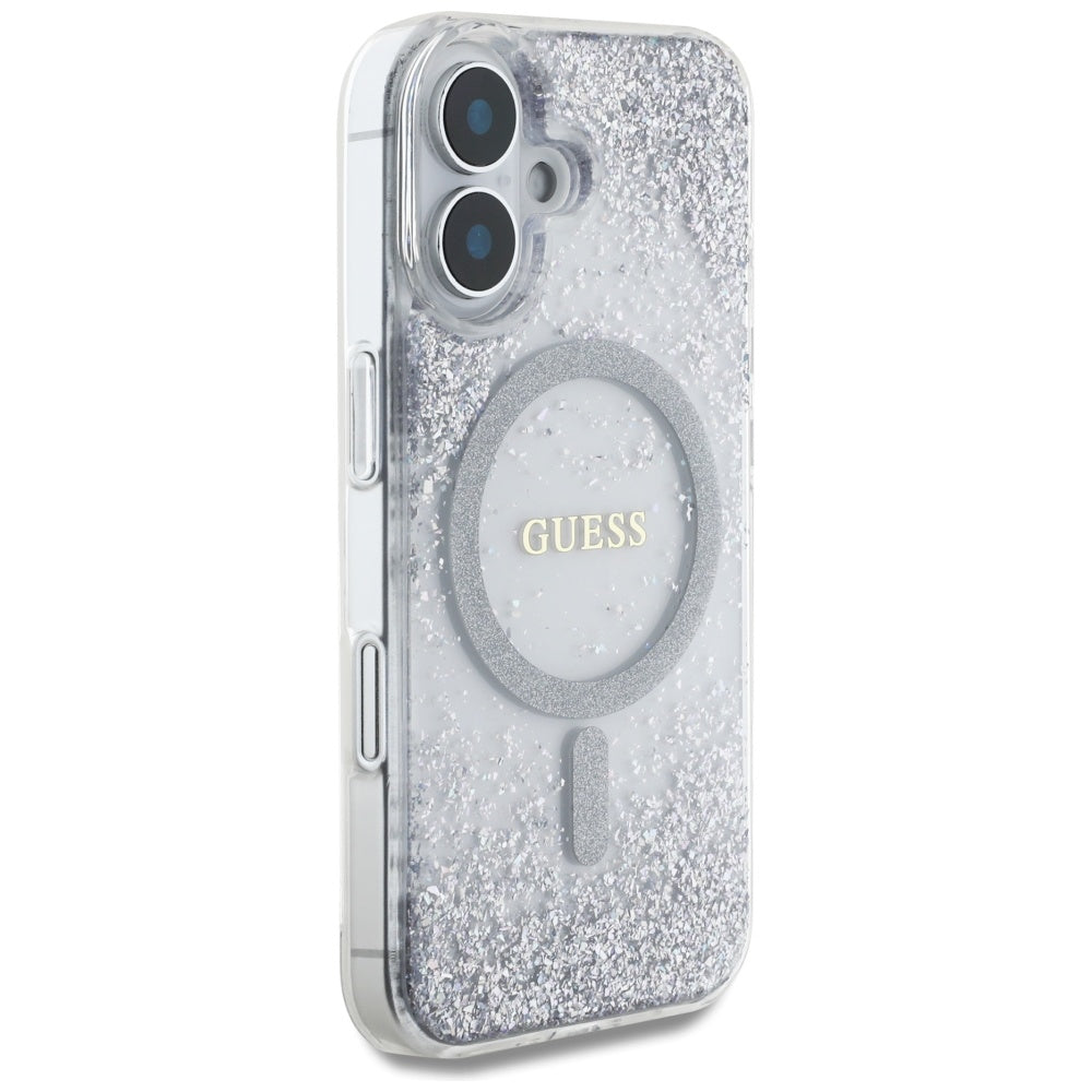 Guess - Hardcase Resin Gradient Glitter MagSafe (GUHMP16SRGRGES) - iPhone 16 - Silver