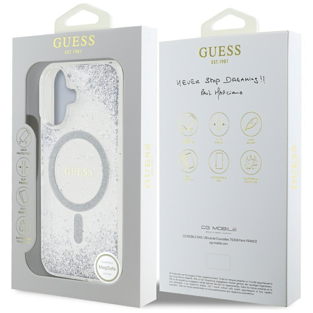Guess - Hardcase Resin Gradient Glitter MagSafe (GUHMP16SRGRGES) - iPhone 16 - Silver