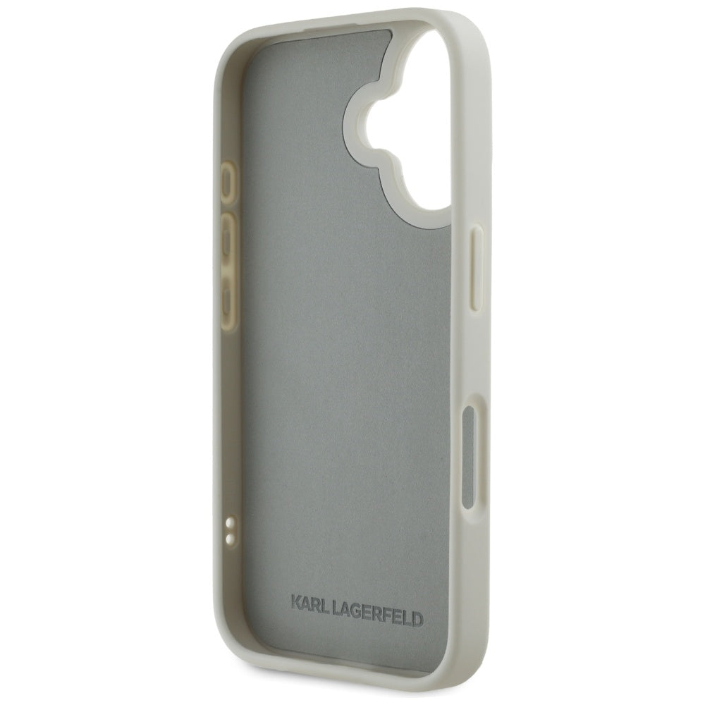 Karl Lagerfeld - 3D Design (KLHCP16SRBCKCHLE) - iPhone 16 - Beige Rubber Karl&Choupette