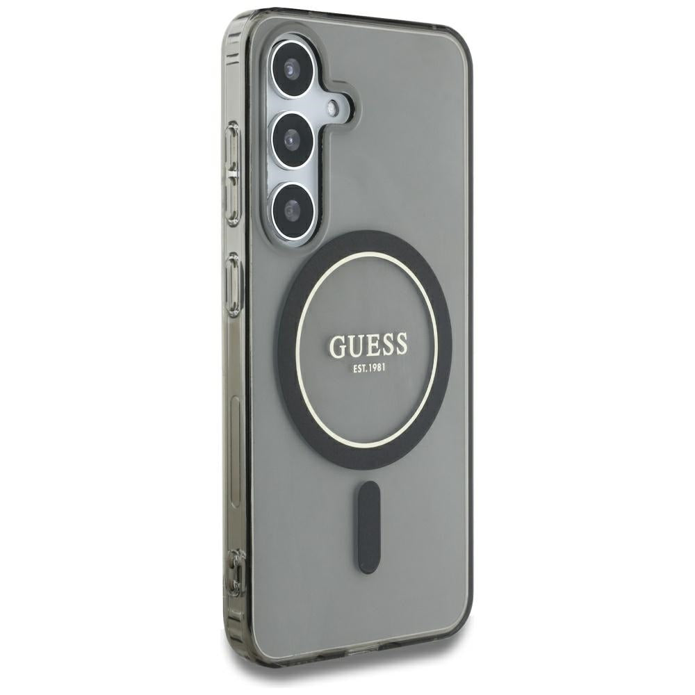 Guess - IML Glitter Circle MagSafe (GUHMS25SHFGEREK) - Samsung Galaxy S25 - Black