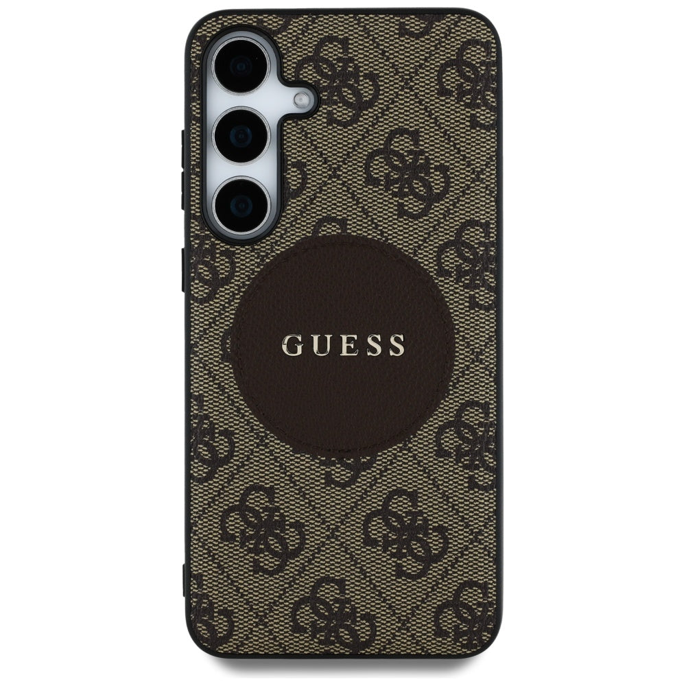Guess - 4G Circle Classic Logo MagSafe (GUHMS25MP4PGRSGW) - Samsung Galaxy S25 Plus - Brown