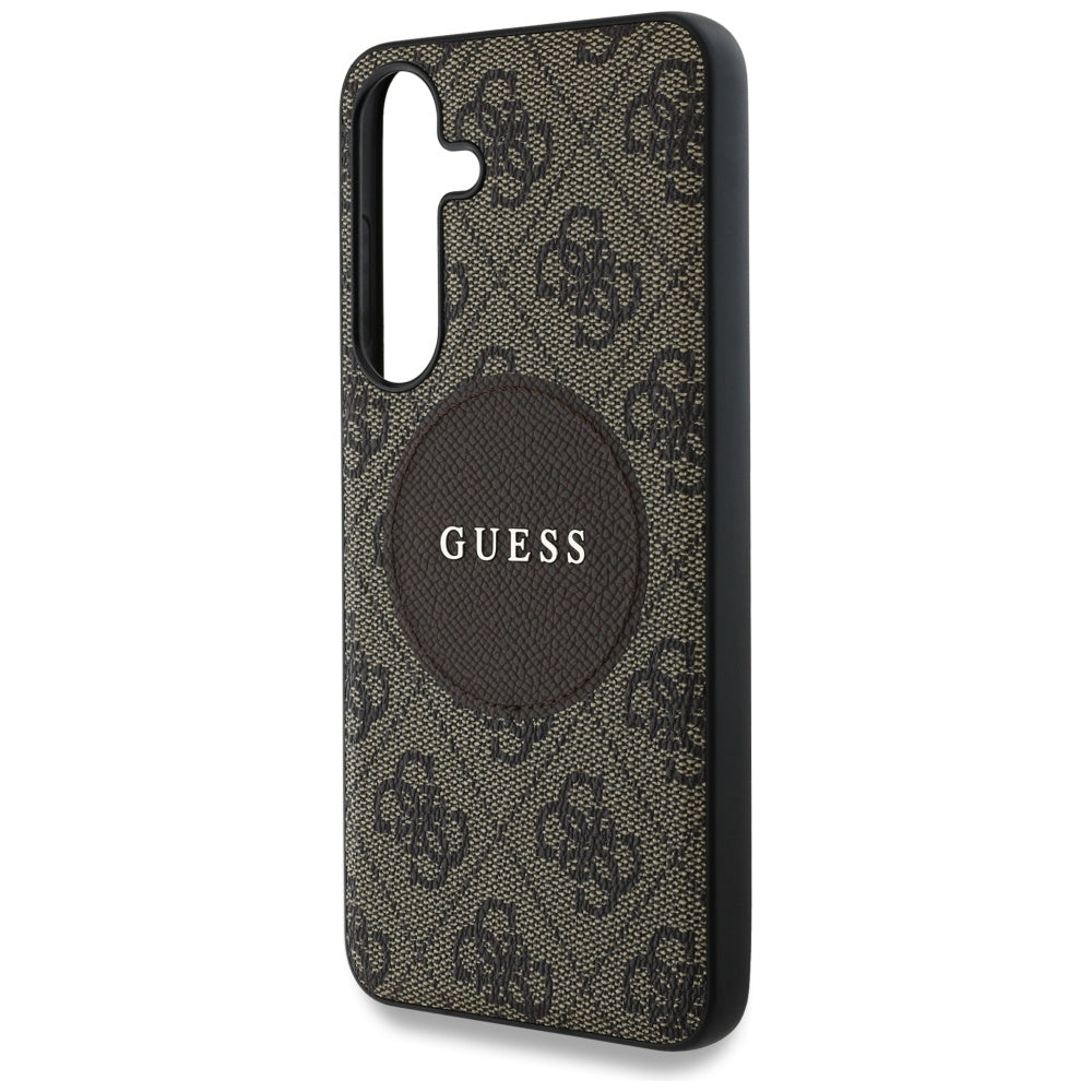 Guess - 4G Circle Classic Logo MagSafe (GUHMS25MP4PGRSGW) - Samsung Galaxy S25 Plus - Brown