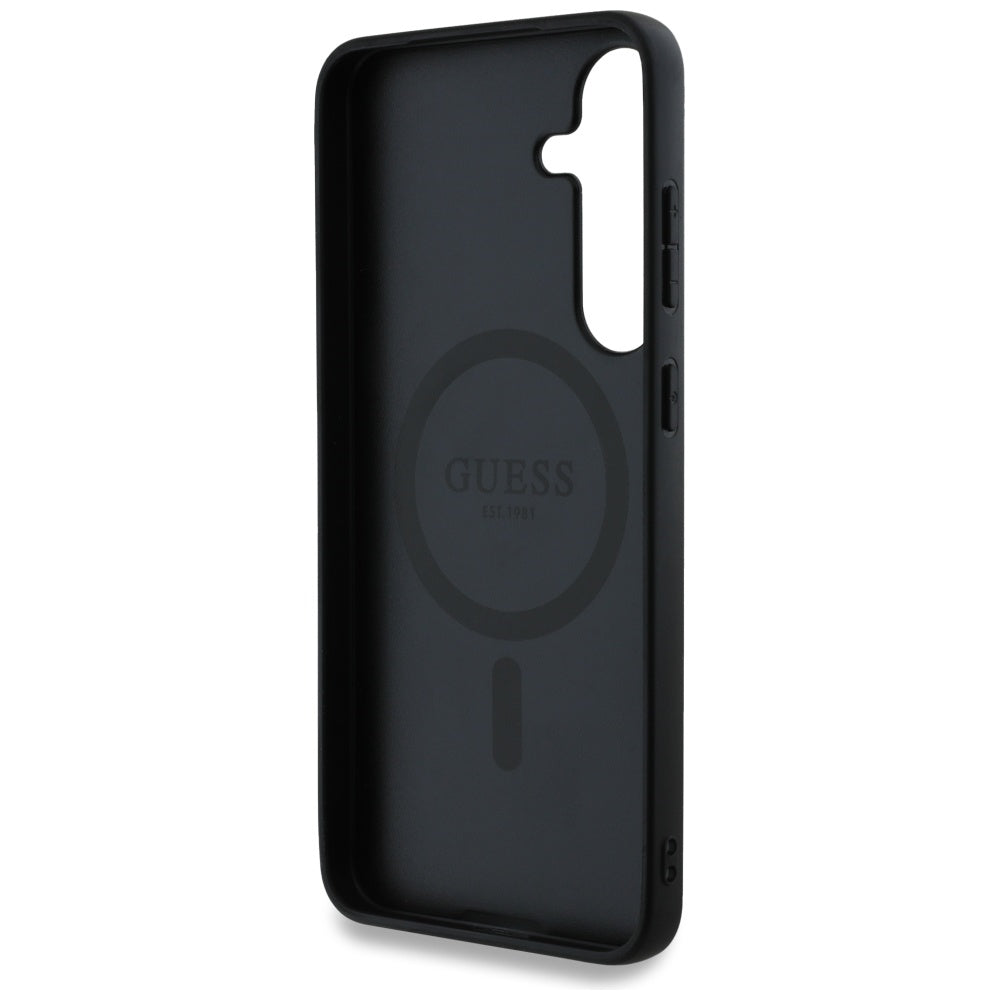 Guess - 4G Circle Classic Logo MagSafe (GUHMS25SP4PGRSGW) - Samsung Galaxy S25 - Brown