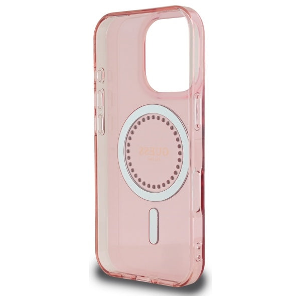 Guess - IML Rhinestones MagSafe (GUHMP16LPFTDTEP) - iPhone 16 Pro - Pink