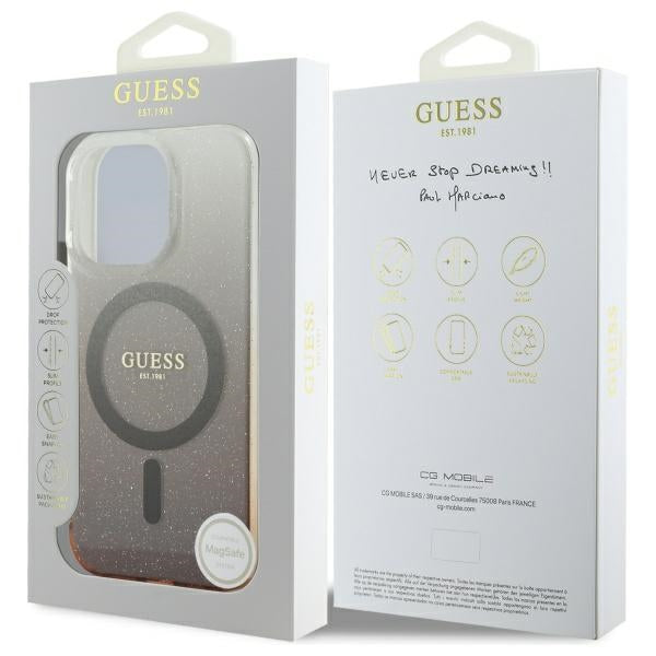 Guess - IML Glitter Gradient MagSafe (GUHMP16LHGRCELW) - iPhone 16 Pro - Brown