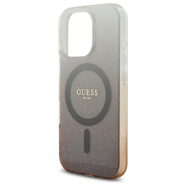 Guess - IML Glitter Gradient MagSafe (GUHMP16LHGRCELW) - iPhone 16 Pro - Brown