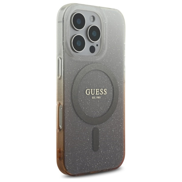 Guess - IML Glitter Gradient MagSafe (GUHMP16LHGRCELW) - iPhone 16 Pro - Brown