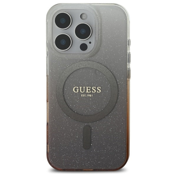 Guess - IML Glitter Gradient MagSafe (GUHMP16LHGRCELW) - iPhone 16 Pro - Brown
