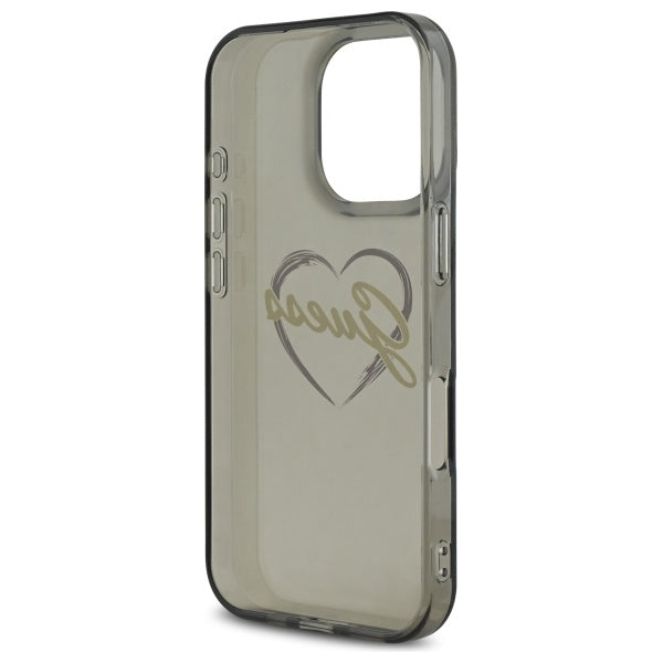 Guess - Hardcase IML Heart (GUHCP16XHCHGSPK) - iPhone 16 Pro Max - Black