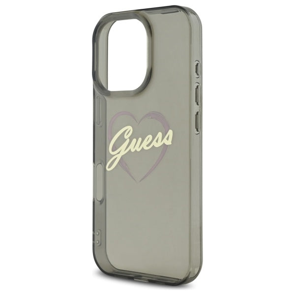 Guess - Hardcase IML Heart (GUHCP16LHCHGSPK) - iPhone 16 Pro - Black