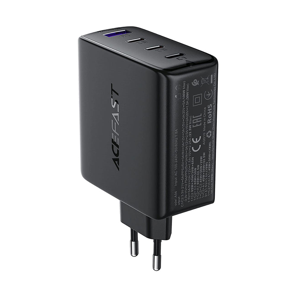 Acefast Incarcator Acefast (A94), Multiport 3x USB-C, USB-A, GaN2 Technology, PD100W, Negru