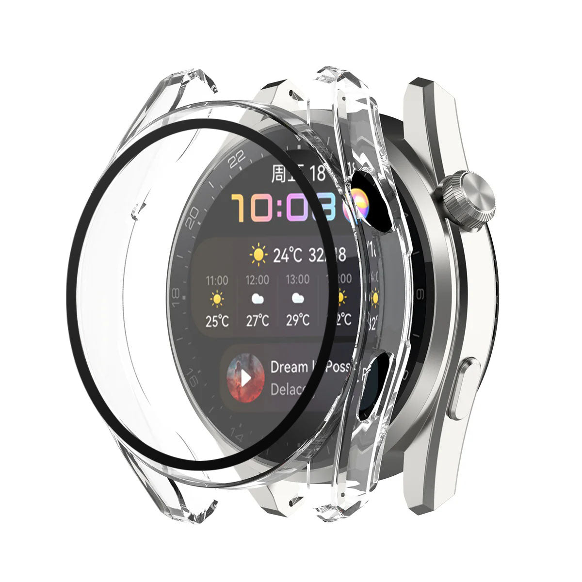 Techsuit - Defense360 Pro + Screen Protector - Huawei Watch 3 - Clear